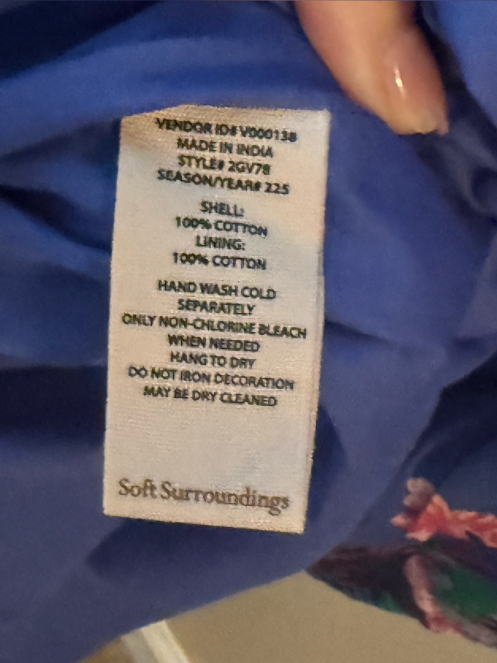 Soft Surroundings Marta Dress maxi beaded floral art to wear beachy boho size M - Picture 12 of 12